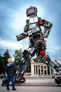 schrottriese, vienna, recycling, robot, schwarzenbergplatz, waste memorial, austria, ha schult, recycling, recycling, recycling, recycling, recycling
